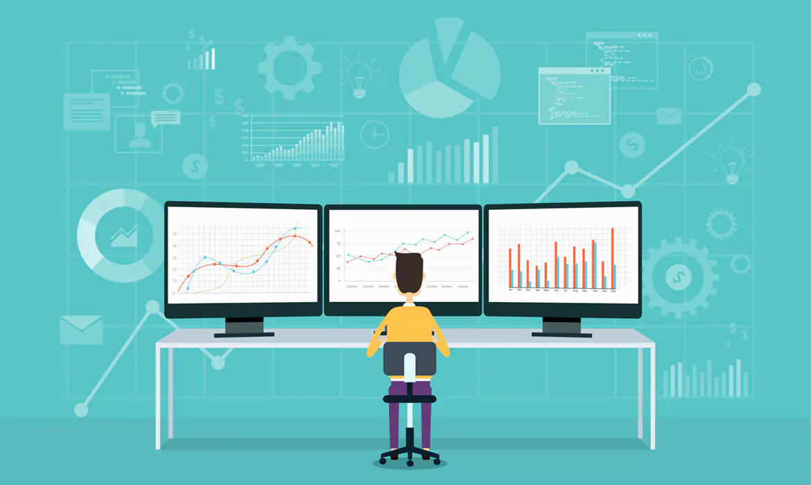 Specjalista monitoruje urządzenia za pomocą systemu monitoringu Zabbix