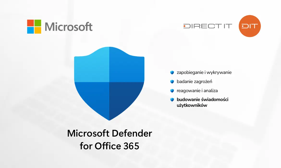 Ostatnim jednocześnie bardzo istotnym obszarem działania programu Microsoft Defender for Office 365 jest budowanie świadomości użytkowników. Jak wskazują badania czynnik ludzki jest jednym z najczęstszych źródeł zagrożeń cyberbezpieczeństwa i szkolenie pracowników powinno stanowić stały element polityki bezpieczeństwa.  Microsoft Defender for Office 365 oferuje rozbudowane funkcje symulacji ataków socjotechnicznych i szkoleń. Użytkownicy otrzymują dostęp do kursów z zakresu wyłudzania informacji, a firma ma możliwość personalizowania szkoleń w oparciu o wyniki przeprowadzonych symulacji. Pracodawca przez cały czas ma dostęp do postępów w edukacji pracowników, weryfikacji wyników z przeprowadzonych akcji socjotechnicznych oraz stanu ukończenia szkoleń. W aplikację zostały również wbudowane automatyczne komunikaty ostrzegawcze o potencjalnie niebezpiecznych linkach, czy też próbie wyłudzenia danych. Pozwalają one zminimalizować ryzyko włamania, zwiększają czujność użytkowników i przyczyniają się do zwiększania ich świadomości w zakresie cyberbezpieczeństwa. Zachęcamy do wdrożenia narzędzia Microsoft Defender for Office 365 w Twojej firmie. Nasi specjaliści skonfigurują oprogramowanie i przeszkolą dział IT z jego obsługi. Zapraszamy do kontaktu: E-mail: biuro@directit.pl Telefon: +48 61 646 08 70 #DirectITpomaga #Defender  #M365D #BezpieczeństwoIT